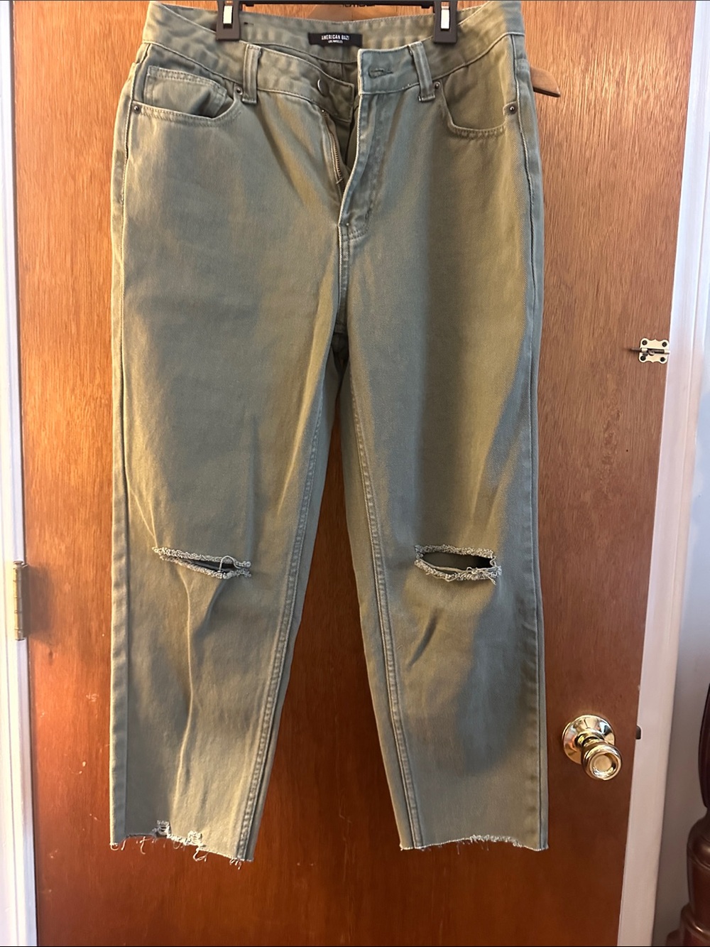 American Bazi Olive Green Utility Jeans